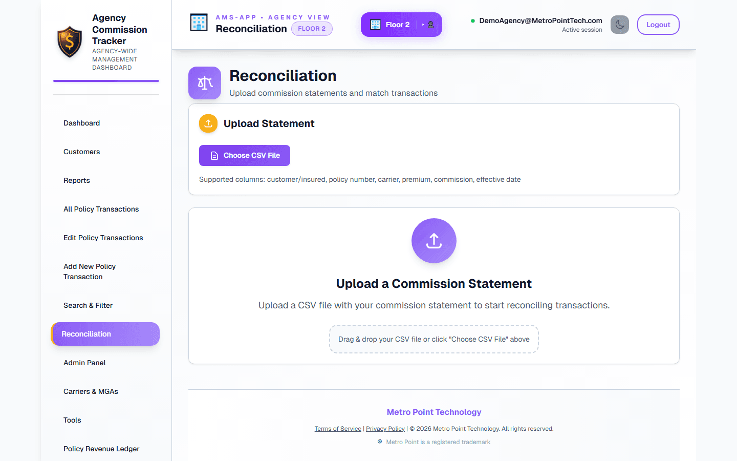 Agency reconciliation